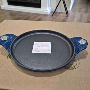 Princess House Blue Cast Iron Griddle